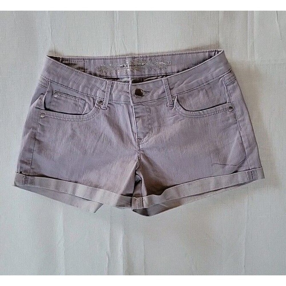 EXPRESS Jeans Short  Sz 4 Lilac Denim Stretch Hot Pants Festival 90s Y2K
